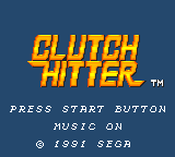 Clutch Hitter (USA, Europe) Title Screen